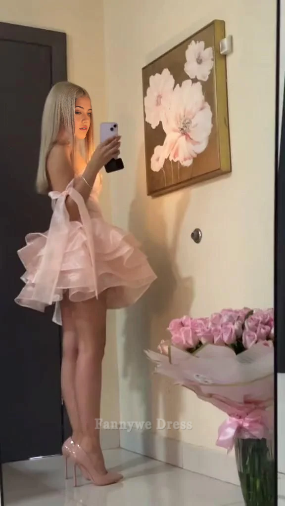 A-Line Sweetheart Lovely Pink formal dresses Bridesmaid Dresses evening gown Prom Dress