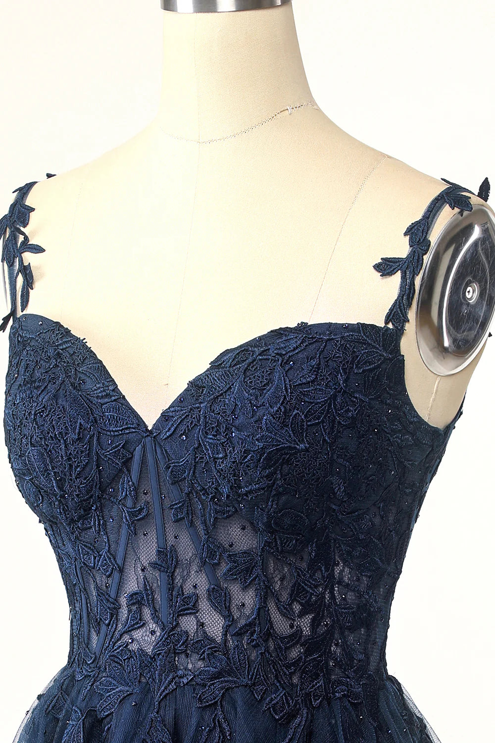 Spaghetti Straps Short Homecoming Dress with Appliques