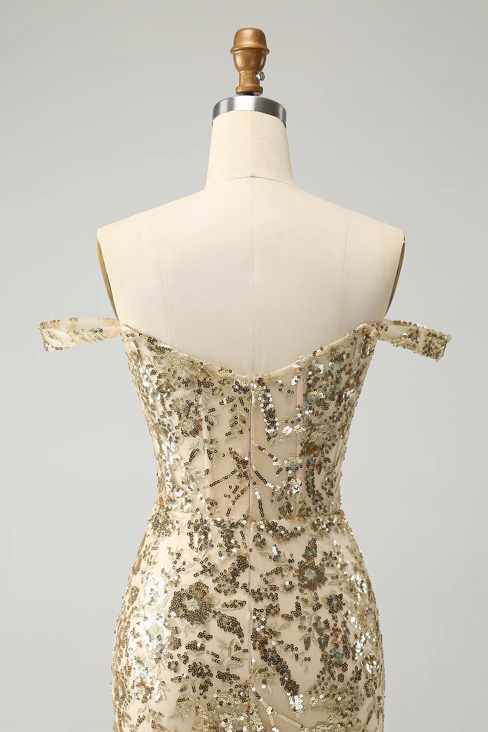 Sparkly Bodycon Off The Shoulder Homecoming Dress with Sequins
