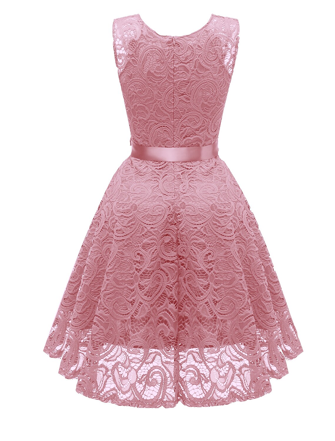A-Line Cocktail Dresses Minimalist Dress Homecoming Short / Mini Sleeveless V Neck Lace with Bow(s) Pleats