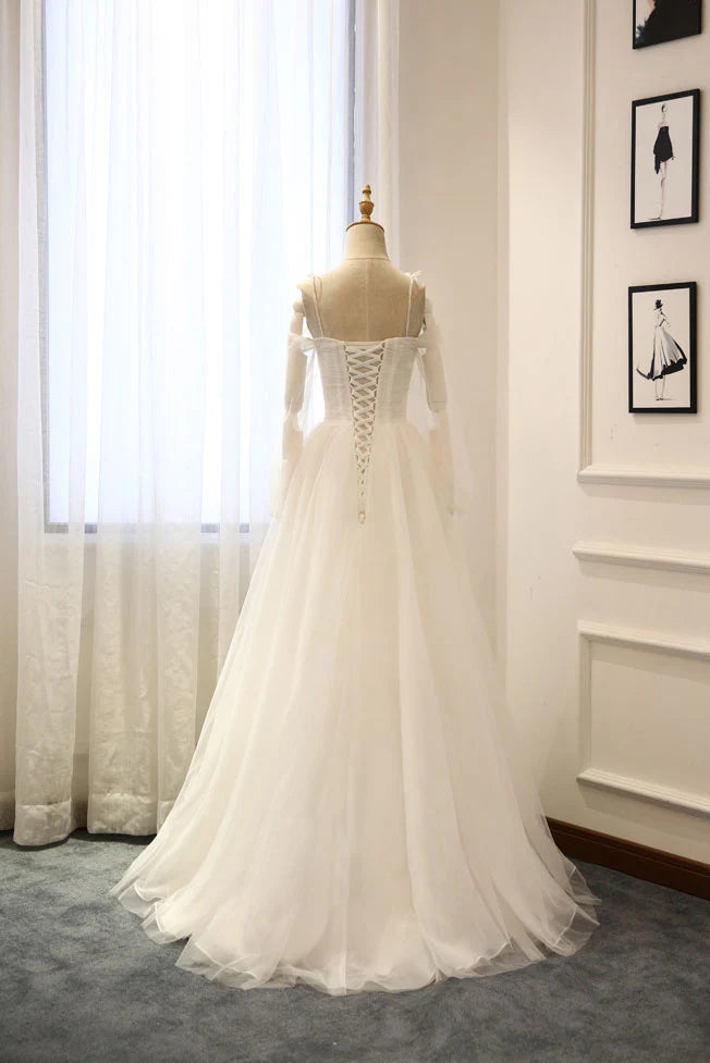 Tulle long prom dress