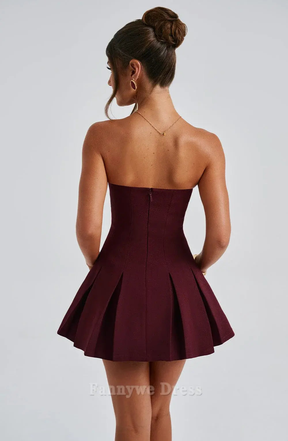 A-line Strapless Short Sexy formal dresses Bridesmaid Dresses Homecoming Dresses evening gown Prom Dress