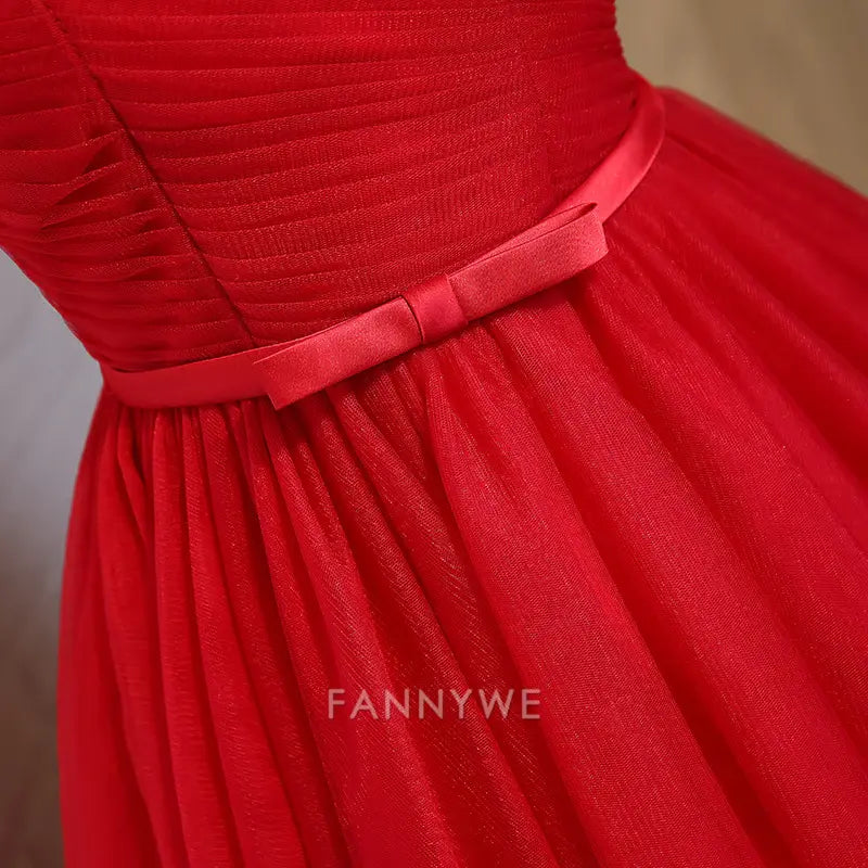 A-line Beautiful tulle sweetheart neck short formal dresses Bridesmaid Dresses evening gown Prom Dress