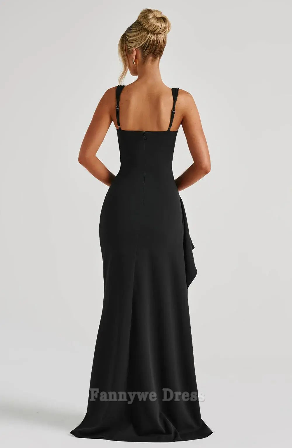Mermaid Square Neck formal dresses Bridesmaid Dresses evening gown Prom Dress With Split