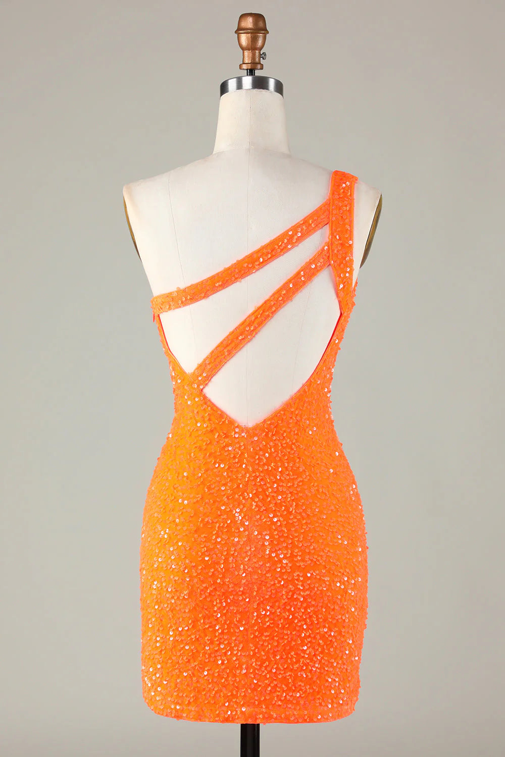 Sequins One Shoulder Tight Beading Short Homecoming Dress