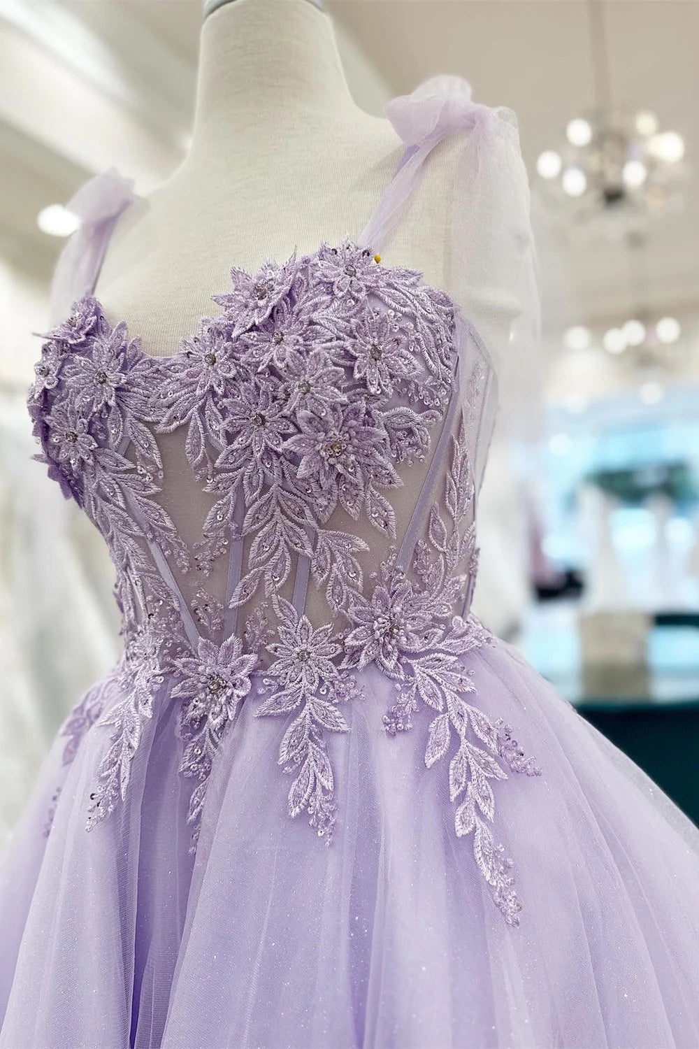 A-Line Floral Appliques Sweetheart Short Homecoming Dress