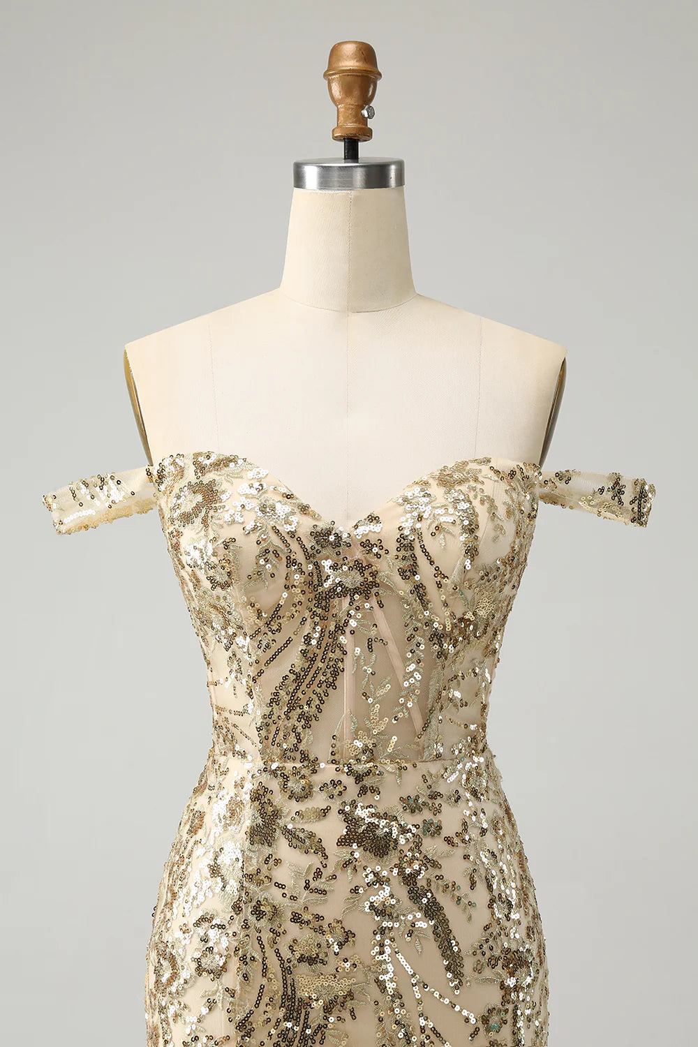 Sparkly Bodycon Off The Shoulder Homecoming Dress with Sequins
