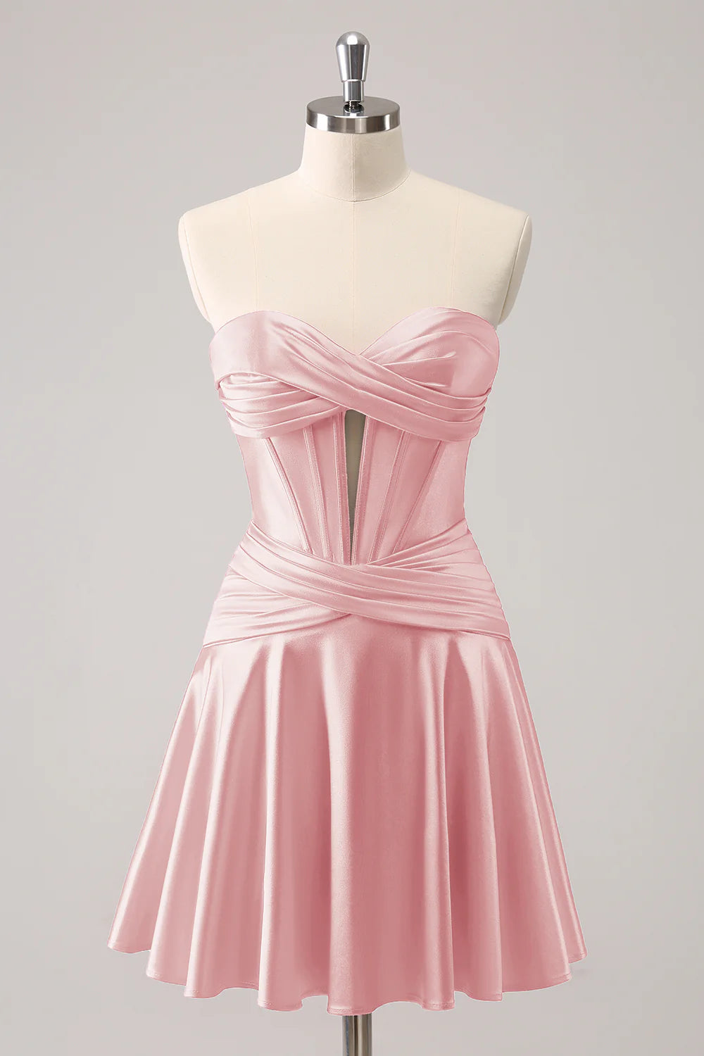 A-Line Sweetheart Corset Short Homecoming Dress