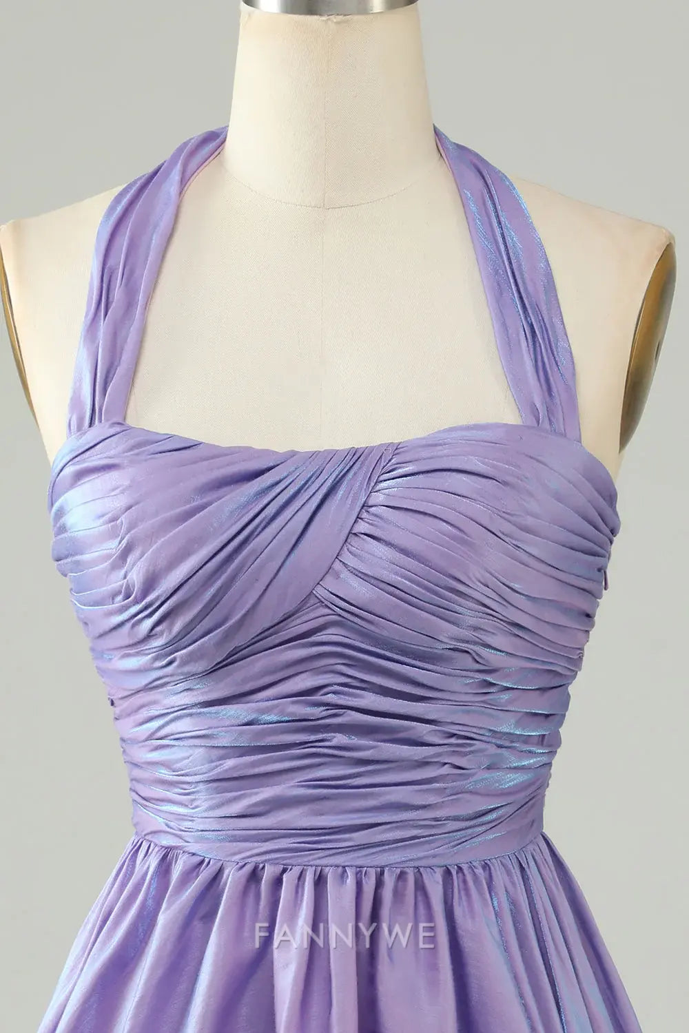 FannyWe Elegant Purple Halter Open Back Sleeveless A Line Homecoming Dress hot sale