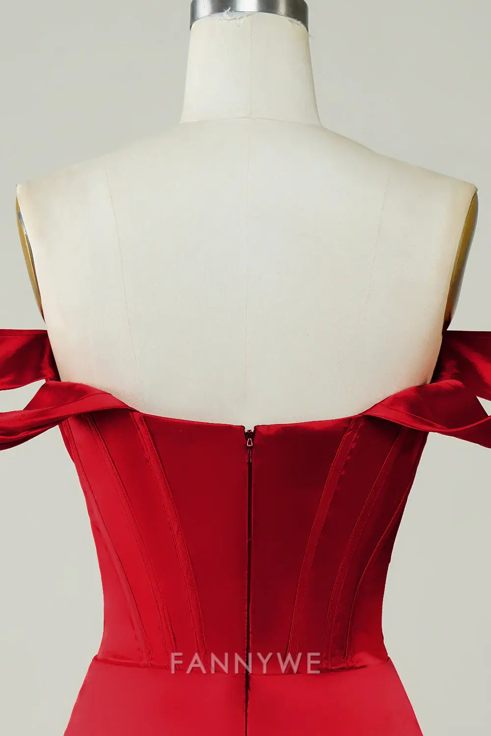 FannyWe Elegant Red Off the Shoulder Asymmetrical Tight Short Homecoming Dress formal wear dresses