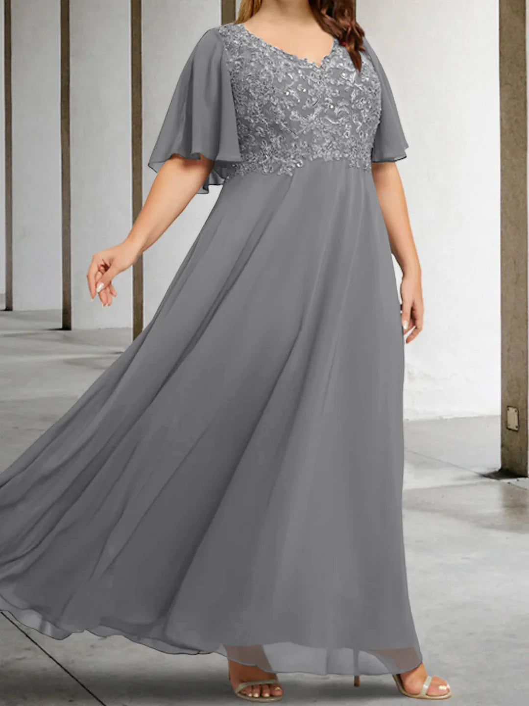 A-Line V-Neck Mother Of The Bride Dresses