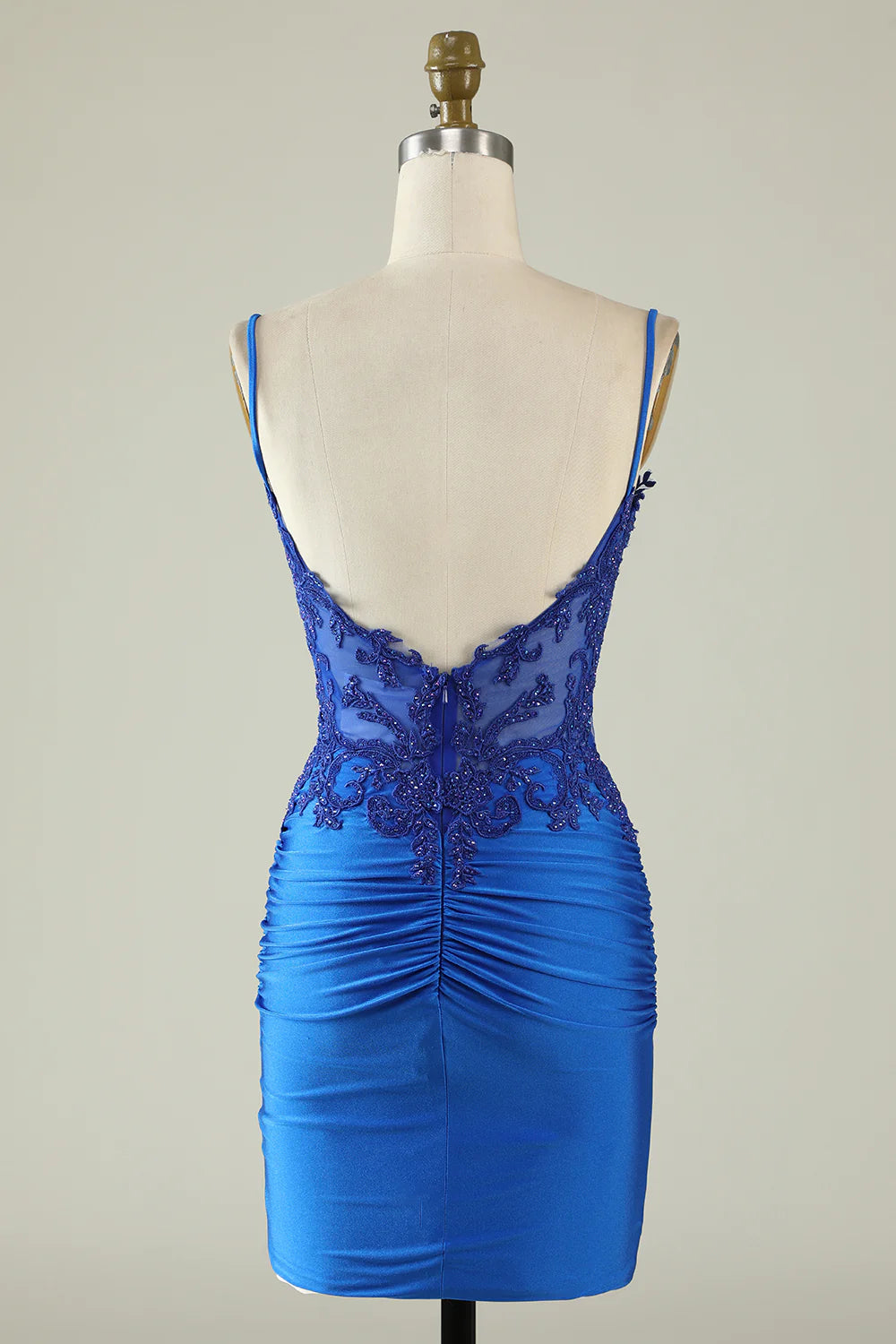 Spaghetti Straps Corset Party Dress with Beading