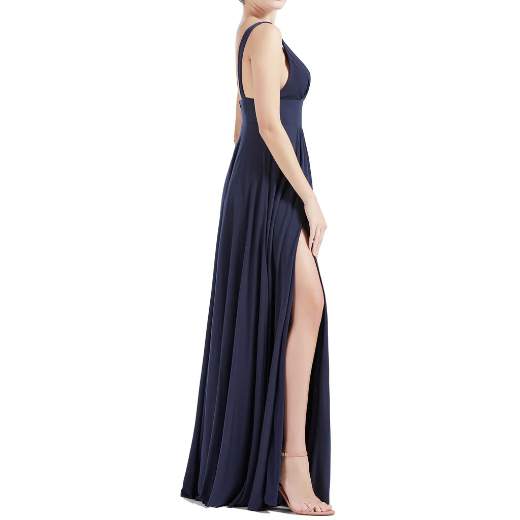 V Neck Stretchy Wedding Party Bridesmaid Dresses Prom Dresses