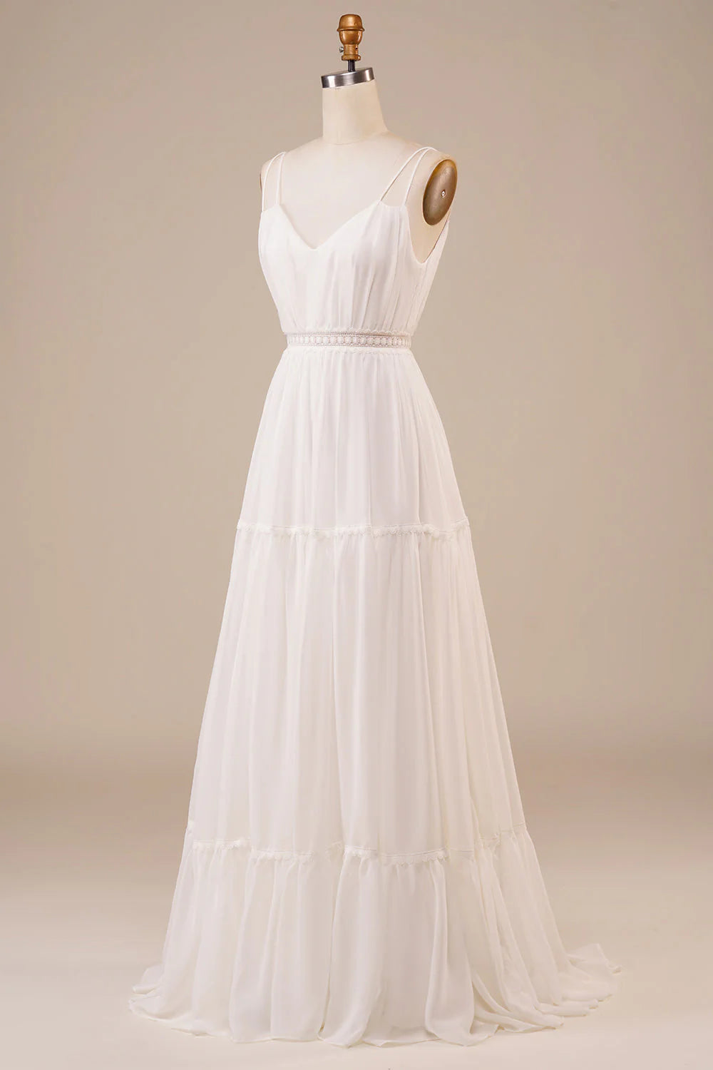 Vestido de novia largo sencillo de corte A