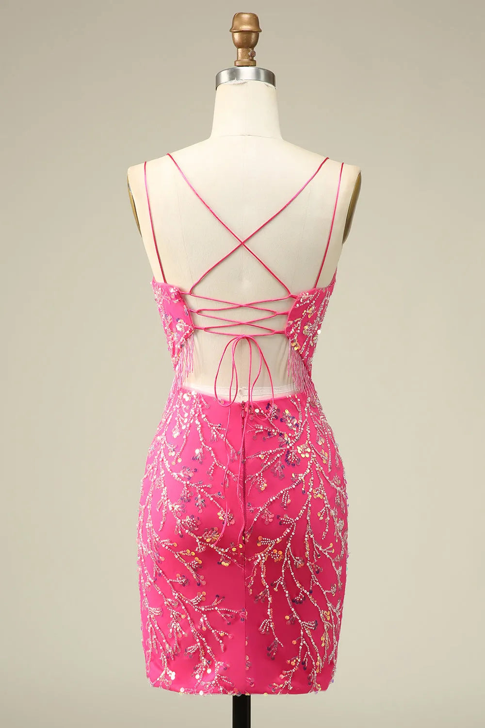 Corset Back Bodycon Tight With Tassel Homecoming Dresses