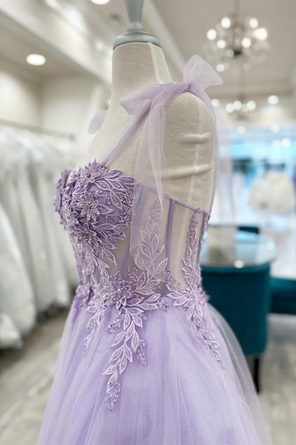 A-Line Floral Appliques Sweetheart Short Homecoming Dress
