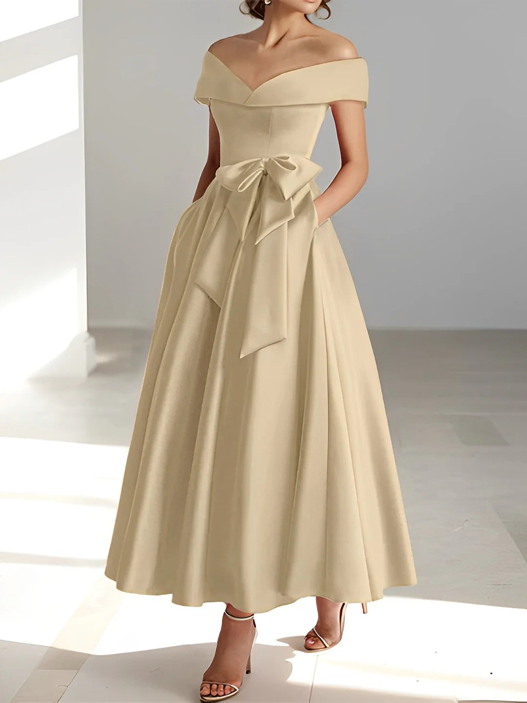 A-Line Off-The-Shoulder Mother Of The Bride Dresses