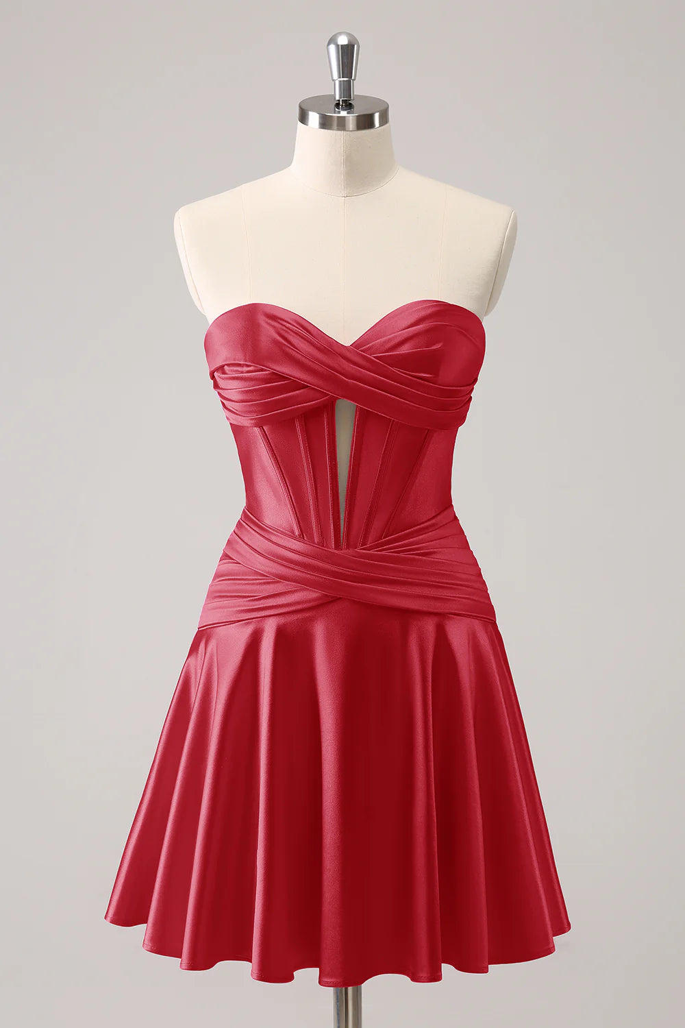 A-Line Sweetheart Corset Short Homecoming Dress