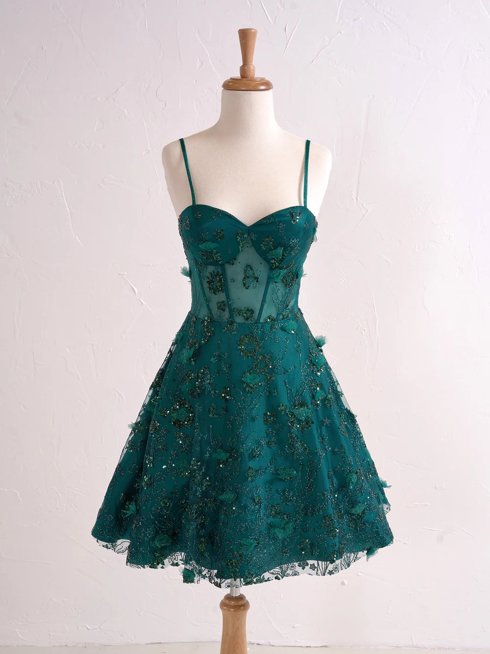 A-line Floral Strapless Sweetheart Short Cocktail Dress Homecoming Dresses