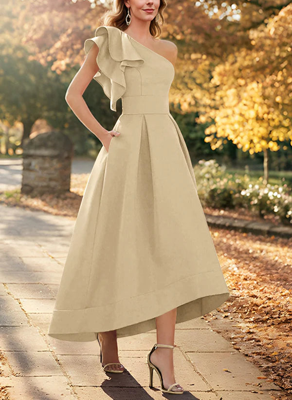 A-Line One-Shoulder Asymmetrical Mother Of The Bride Dresses