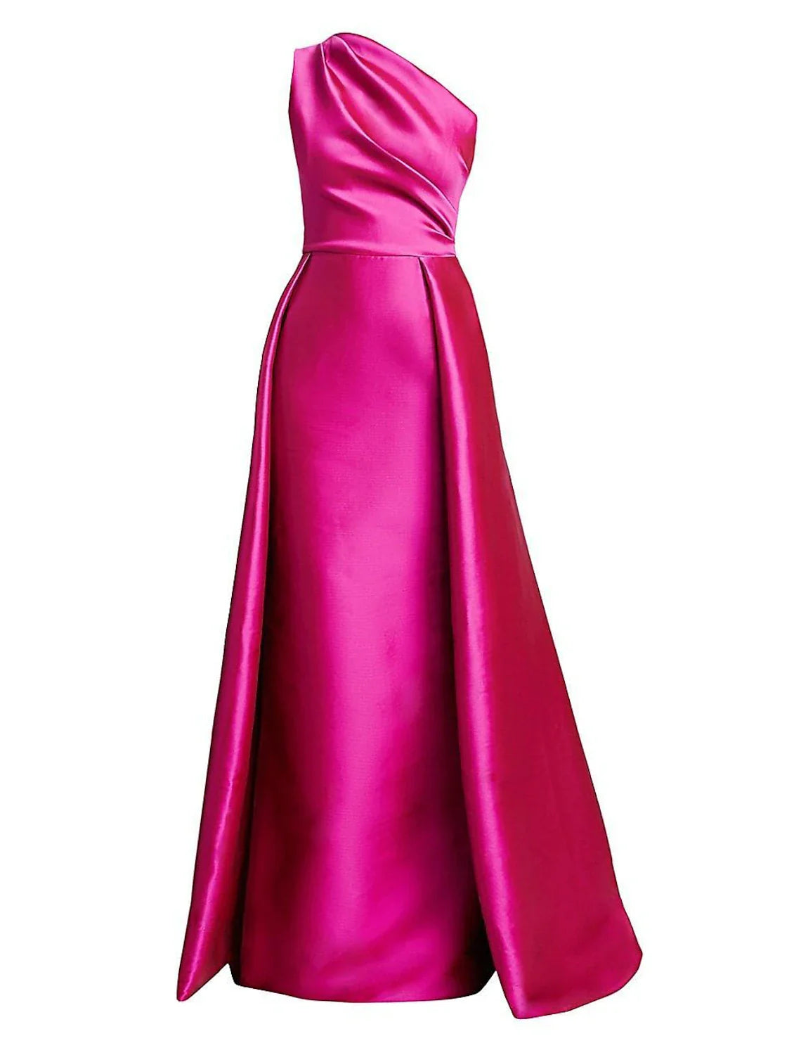 Sheath / Column Evening Gown Elegant Dress Wedding Guest Cocktail Party Floor Length Sleeveless One Shoulder Satin