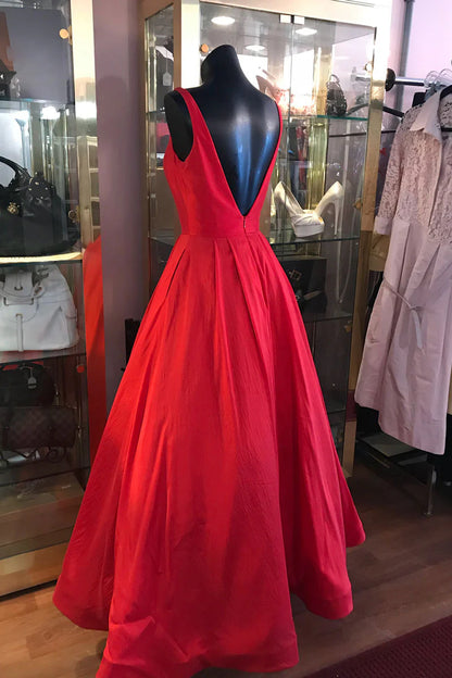 Simple tea Length prom dress