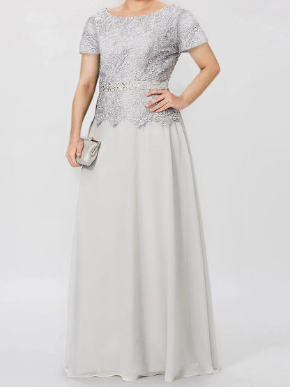 A-Line Short Sleeves Mother Of The Bride Dresses