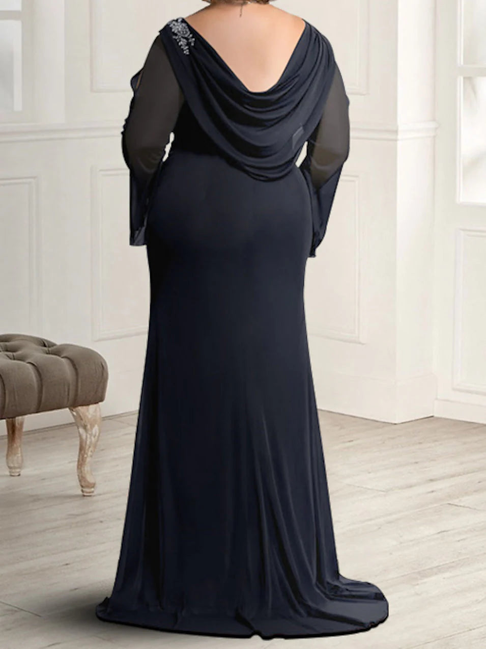 Sheath Round Neck Mother Of The Bride Dresses