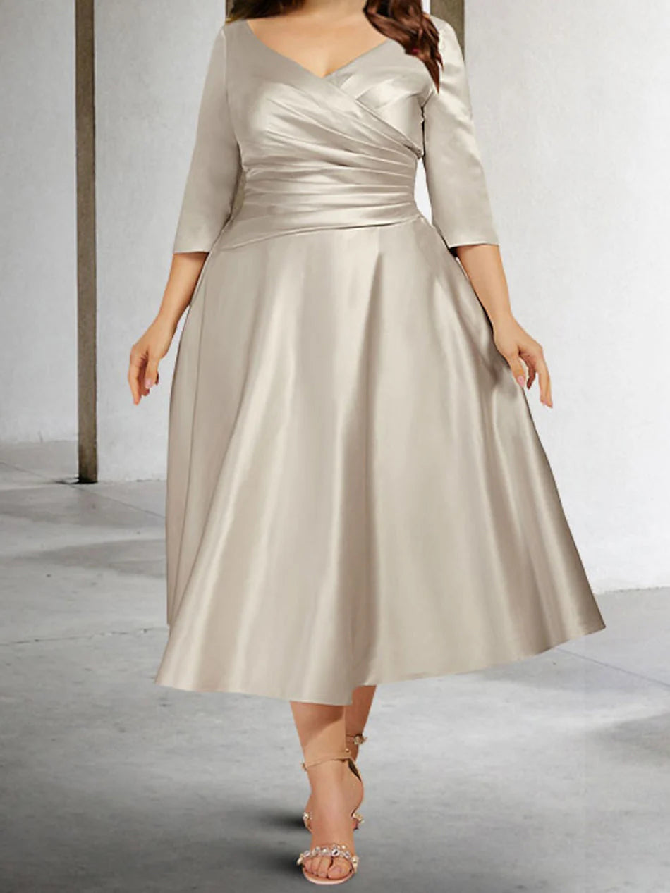 A-Line V Neck Mother Of The Bride Dresses