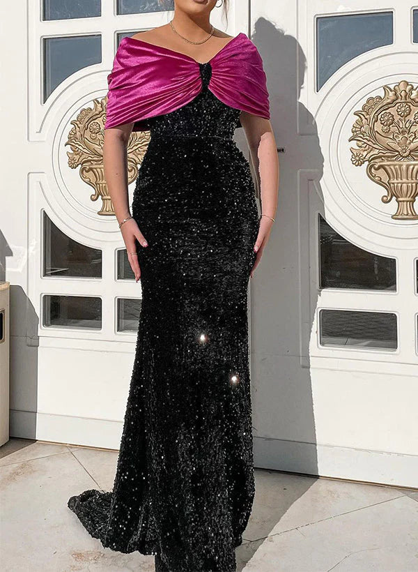 Mermaid Off The Shoulder Sequins Mother Of The Bride Dresses