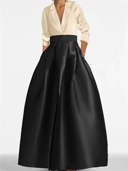 A-Line V-Neck Long Sleeves Mother Of The Bride Dresses