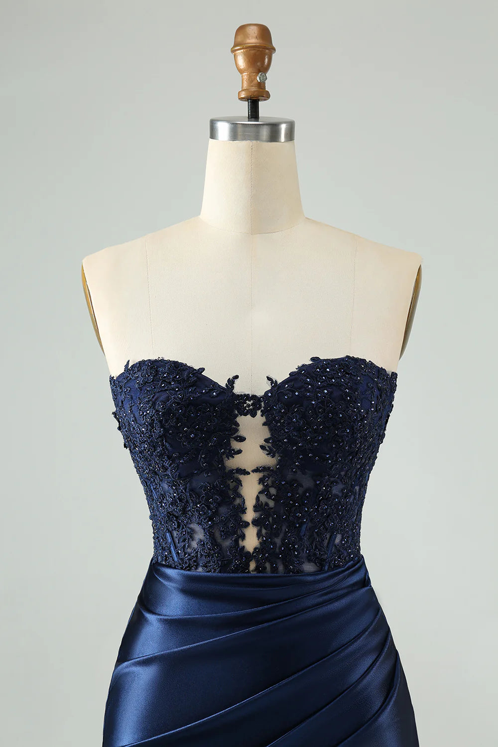 Sparkly Bodycon Strapless Hollow Out Homecoming Dress with Lace