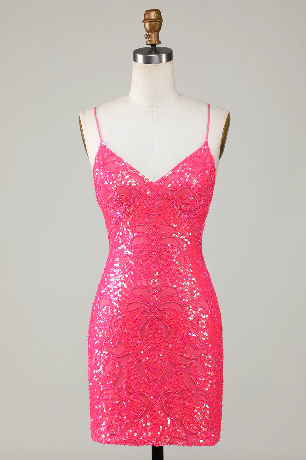 Sparkly Beaded Tight Short Homecoming Dress