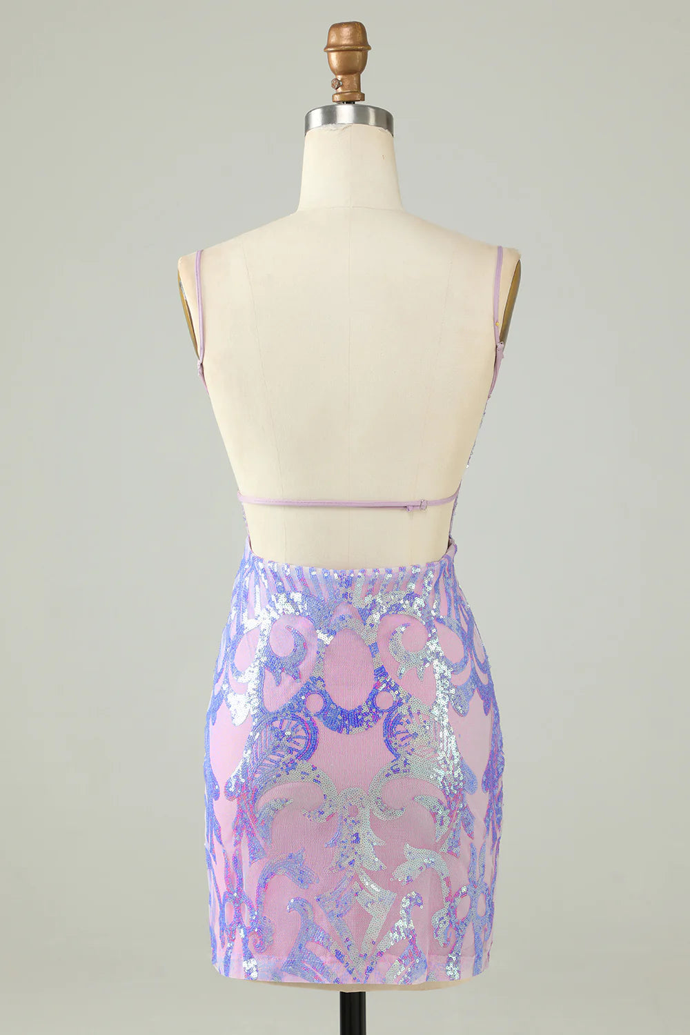 Sparkly Sequin Backless Tight Short Homecoming Dress