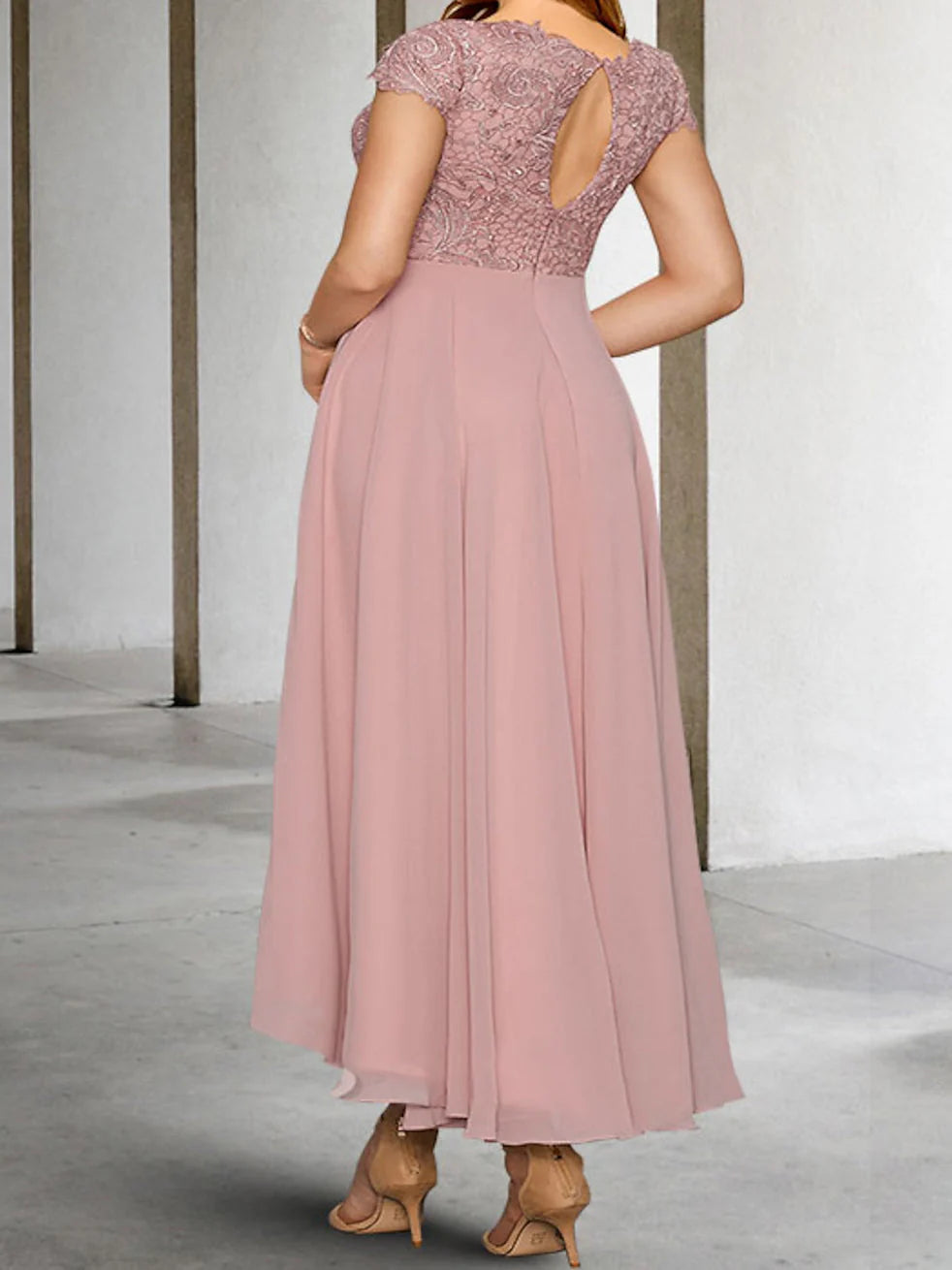 A-Line Short Sleeves Mother Of The Bride Dresses