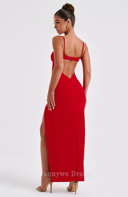 Sheath Spaghetti Straps Backless formal dresses Bridesmaid Dresses evening gown Prom Dress