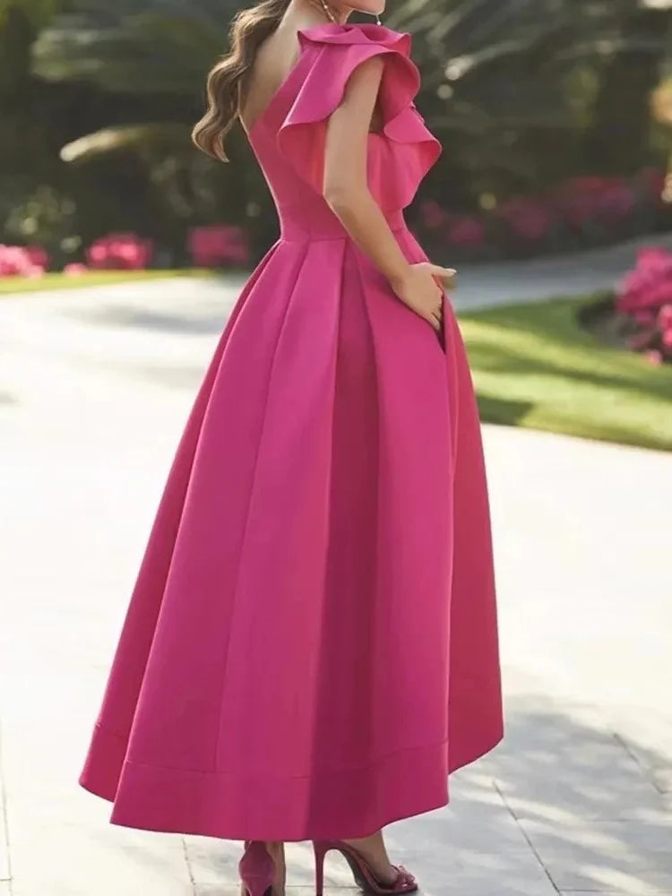 A-Line One-Shoulder Asymmetrical Mother Of The Bride Dresses