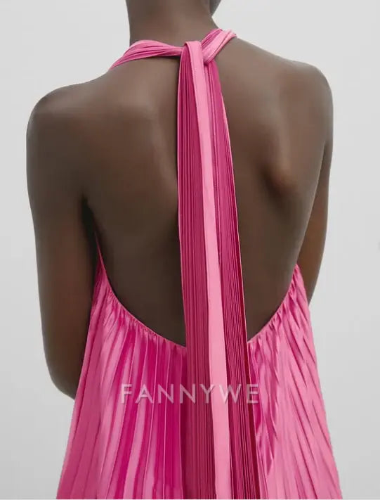 Elegant V-neck Long Satin Pink formal dresses Bridesmaid Dresses evening gown Prom Dress