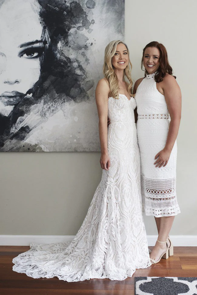 Mermaid Lace Gorgeous Strapless Sweetheart Wedding Dresses