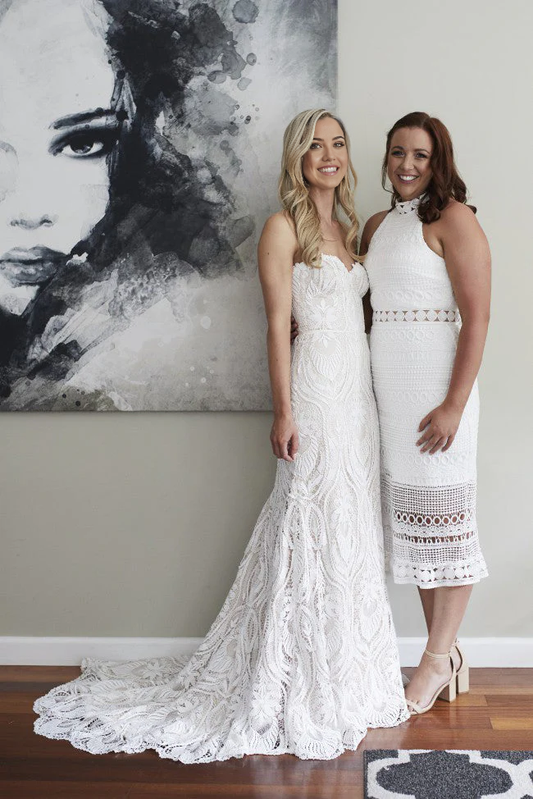 Mermaid Lace Gorgeous Strapless Sweetheart Wedding Dresses