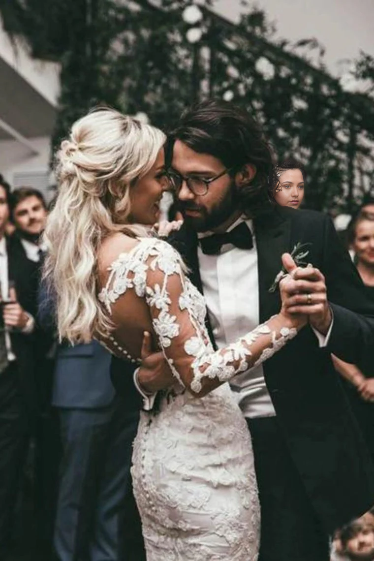 A Line Pleats Open Back Jewel Sleeveless Tulle Bridal Ivory Wedding Dress With Lace