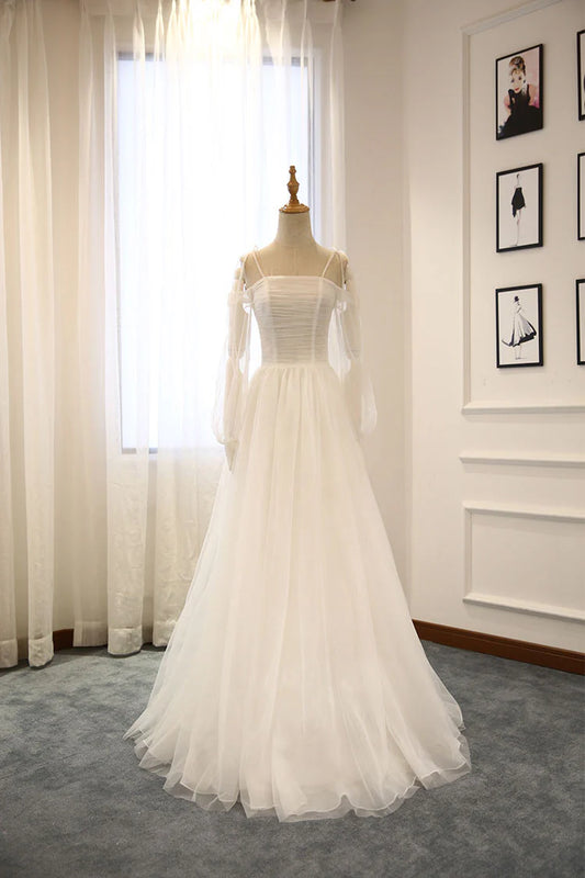 Tulle long prom dress