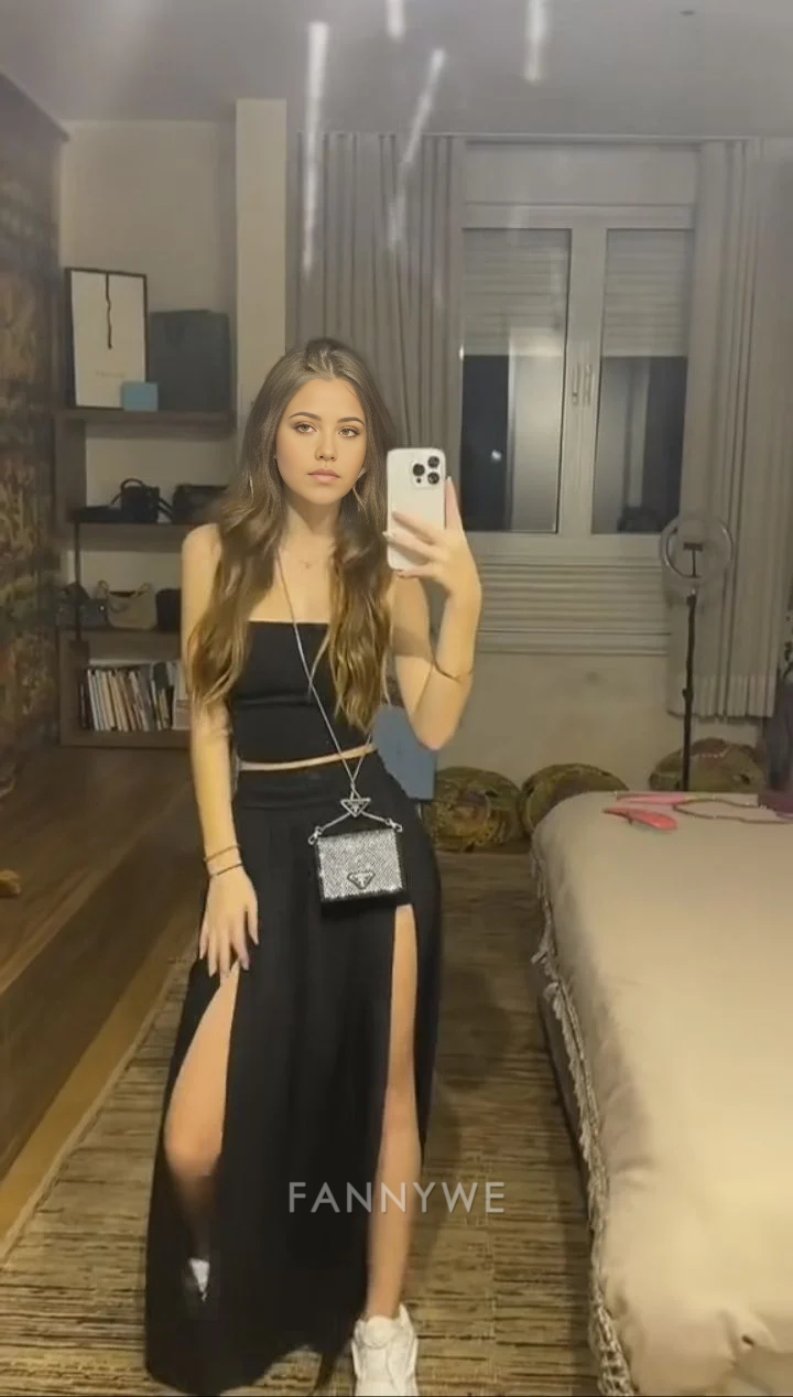 Two Pieces Sheath Strapless Sexy Black Long formal dresses Bridesmaid Dresses evening gown Prom Dress