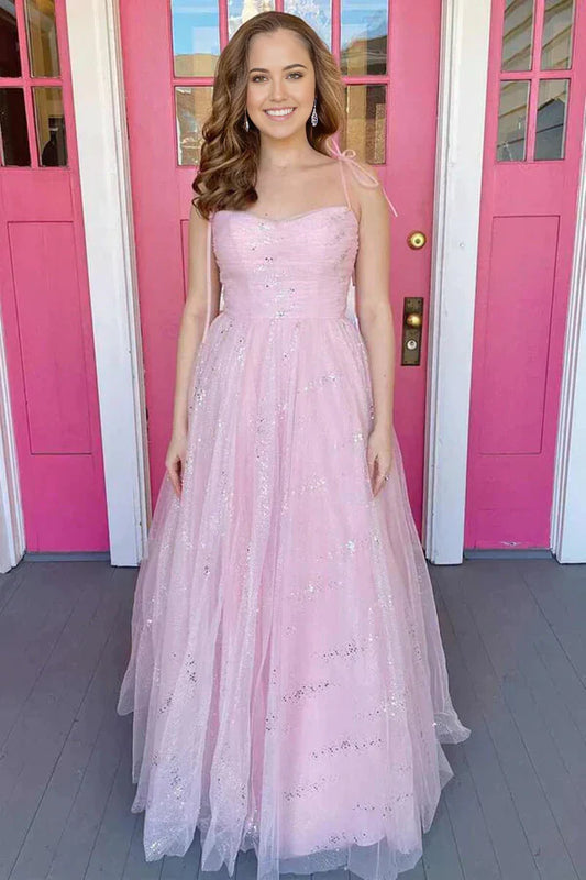 Sweetheart Neck Long Prom Dresses Tulle Long Formal Dresses