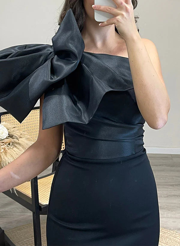 Sheath One Shoulder Satin Mother Of The Bride Dresses