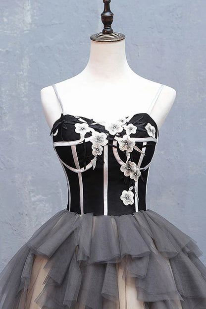 Sweetheart neck tulle short prom dress