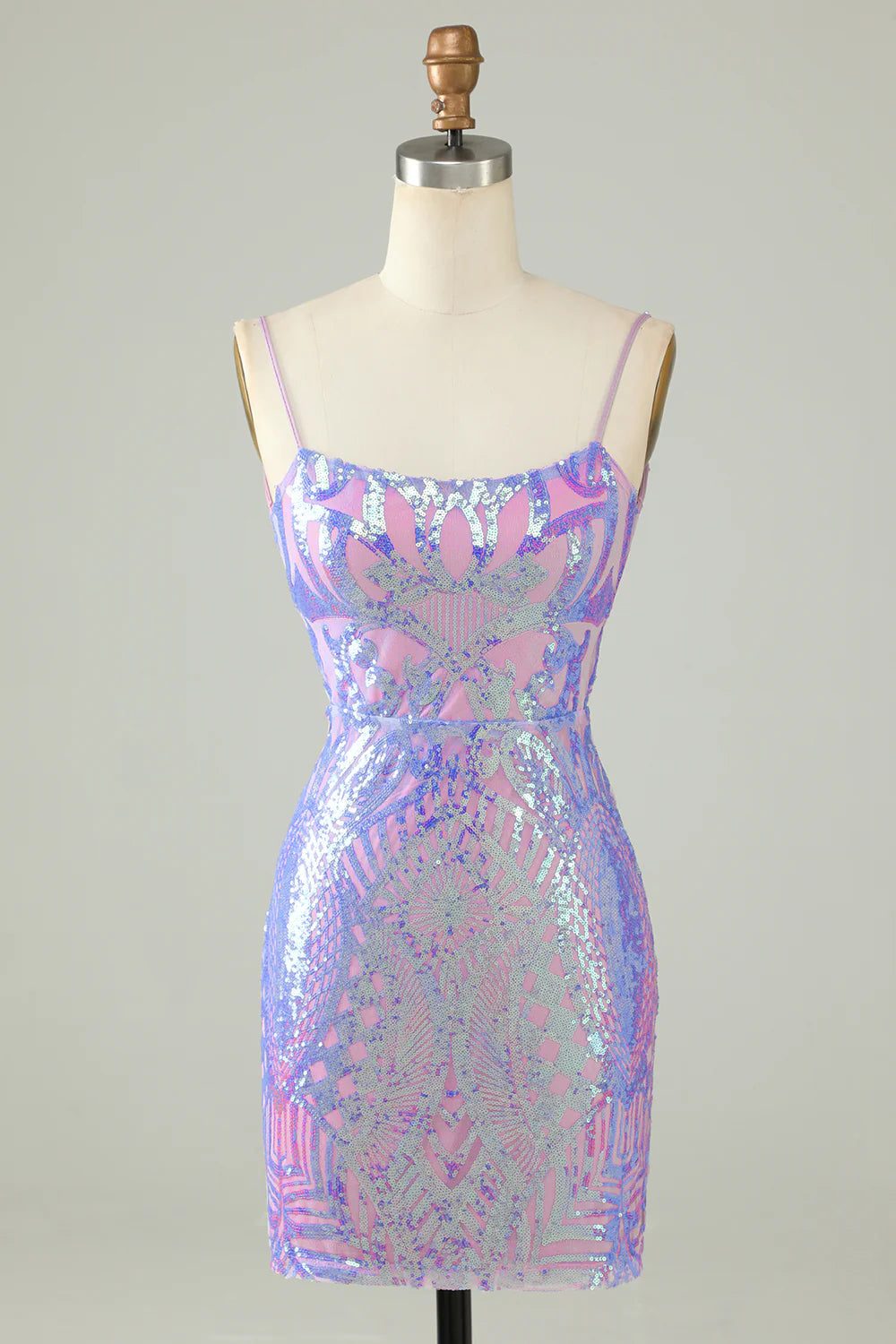 Sparkly Sequin Backless Tight Short Homecoming Dress