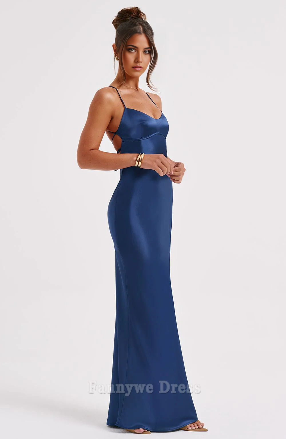Sheath Spaghetti Straps Backless formal dresses Bridesmaid Dresses evening gown Prom Dress