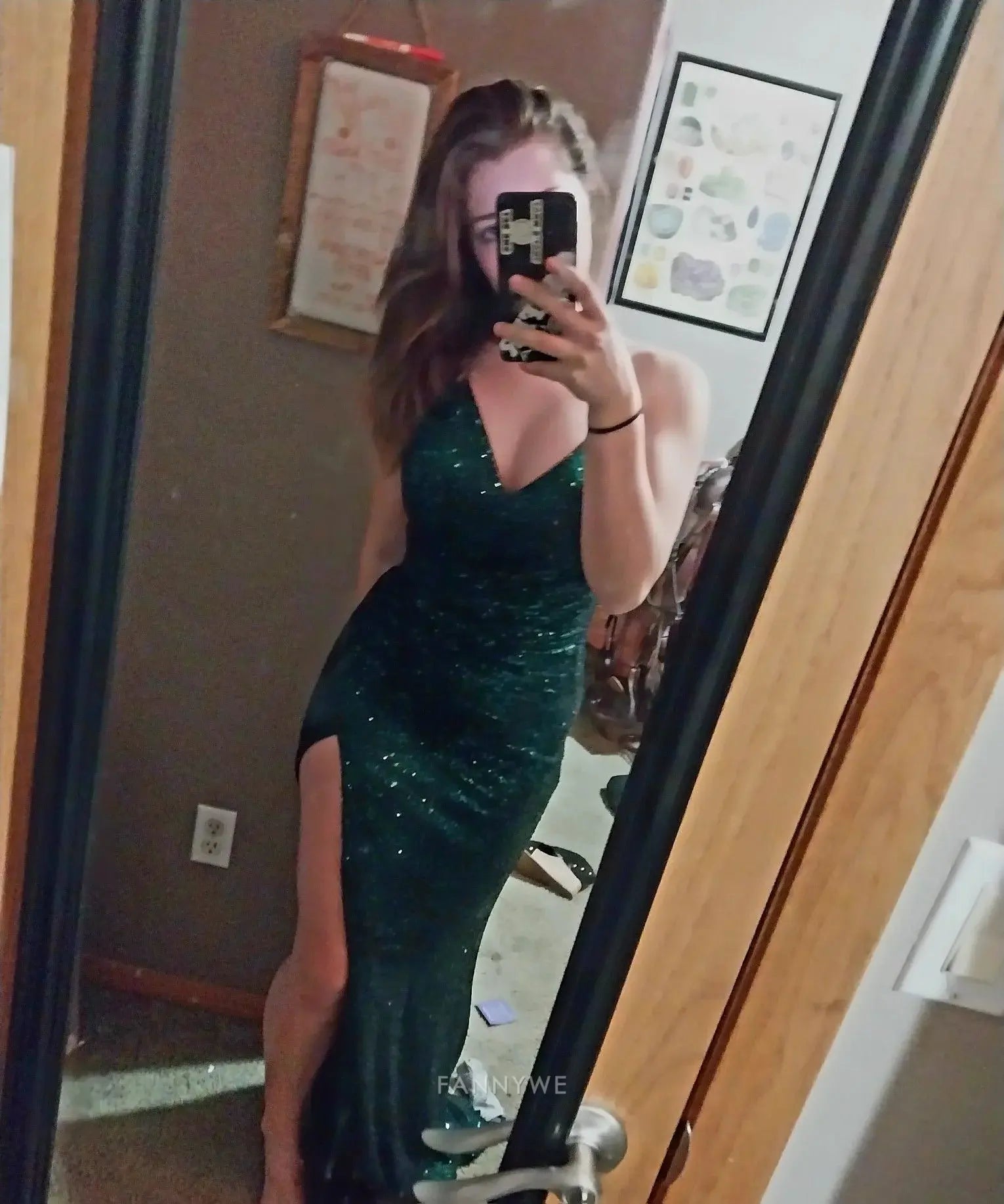 Sheath Straps Sequins Shiny Royal Blue Long formal dresses Bridesmaid Dresses evening gown Prom Dress