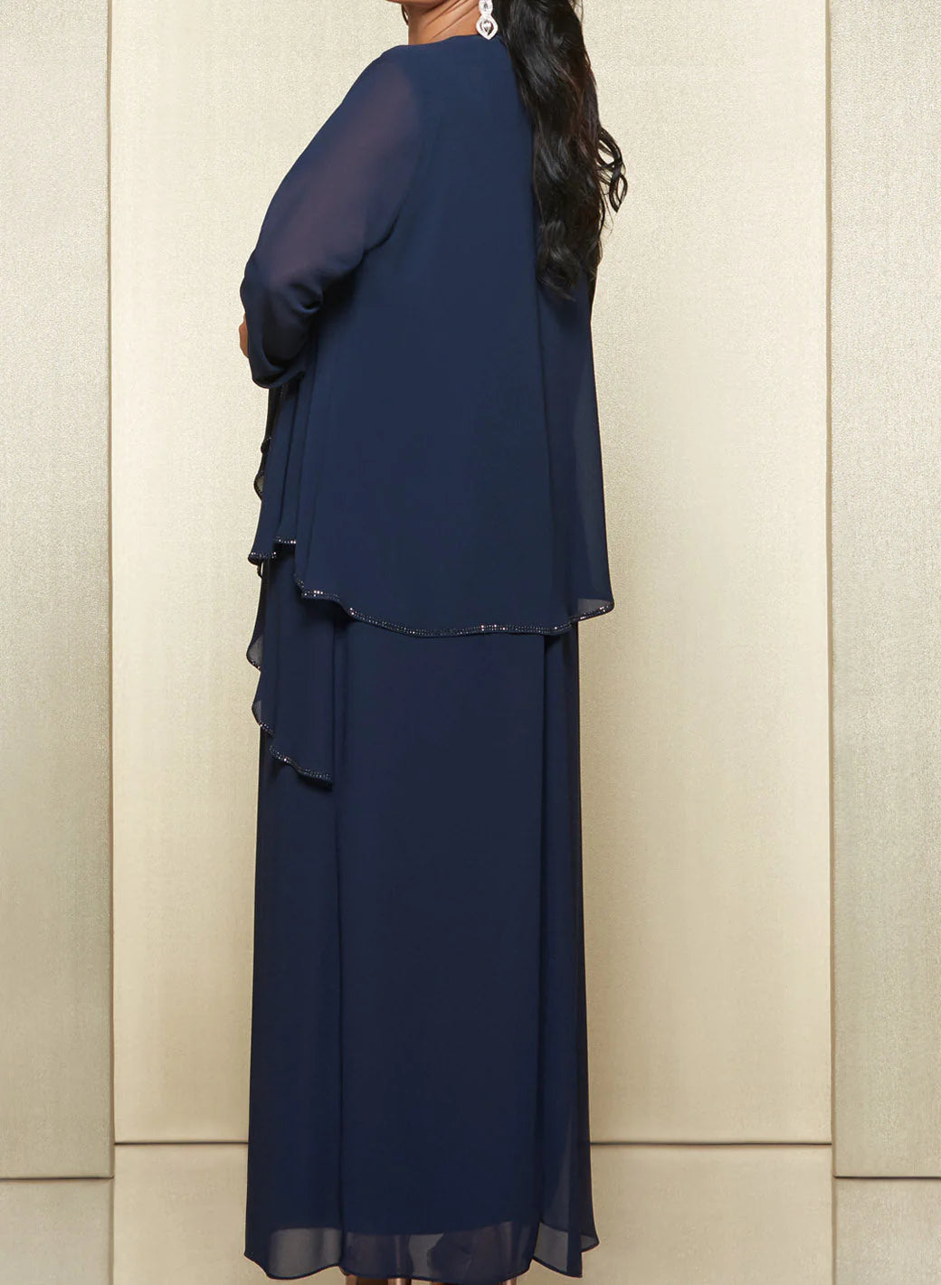 Sheath Neck Chiffon Mother Of The Bride Dresses